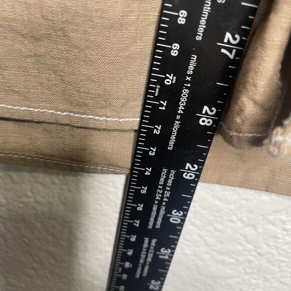 GAP Mens Shirt Size L Light Brown Short Sleeve Collared Button Down Unlined - Picture 5 of 15